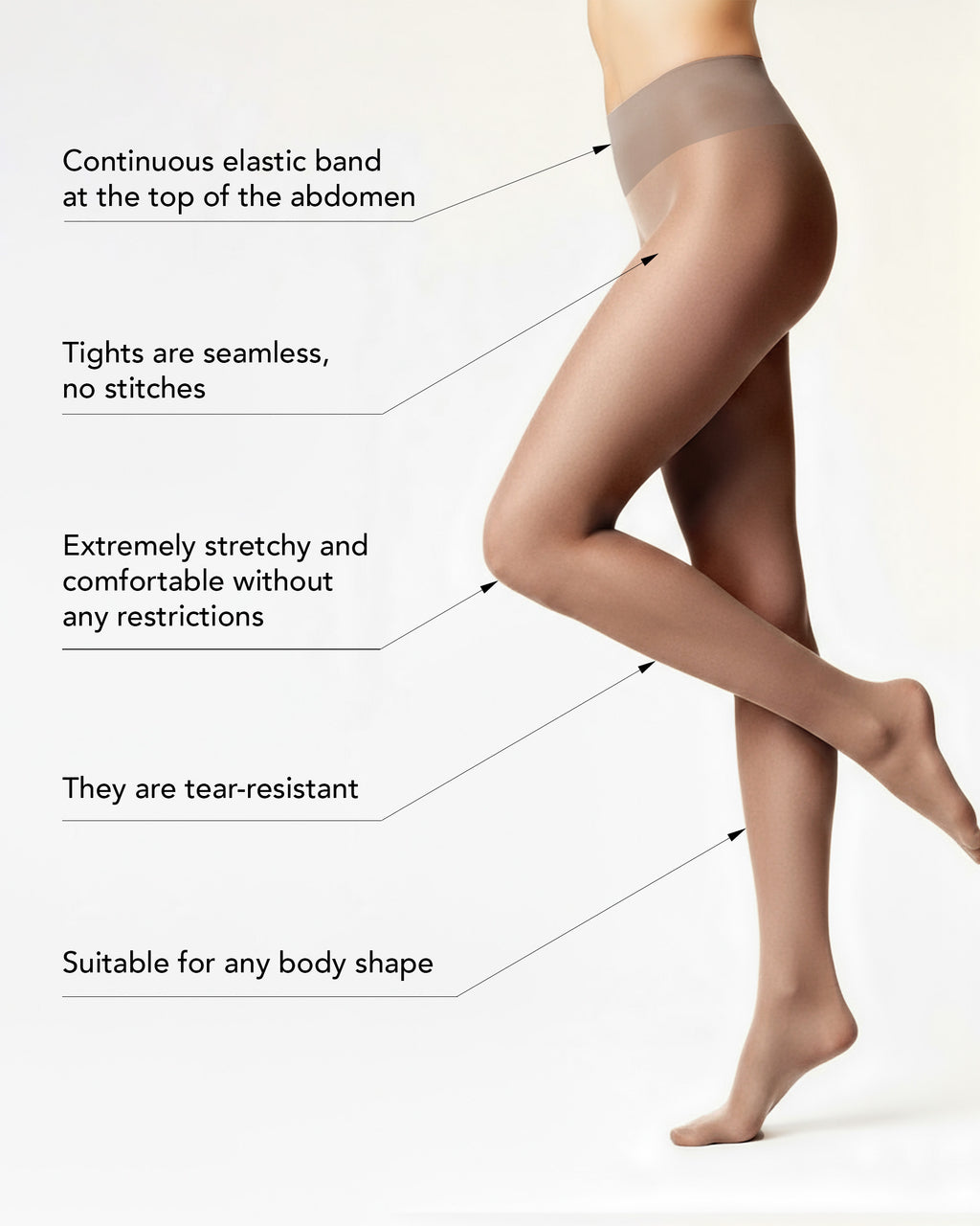 Stretto Luxury Legwear Grey