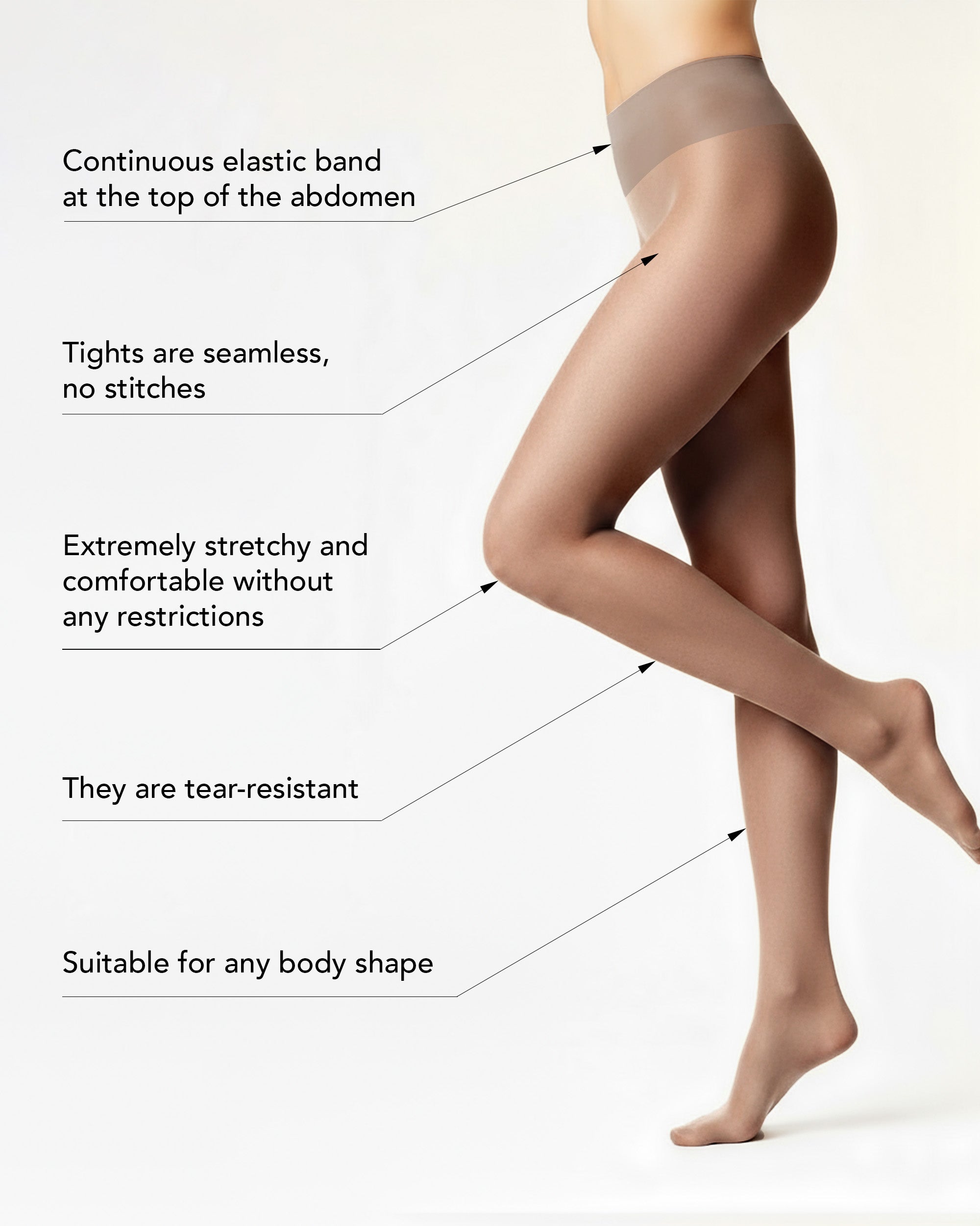 Stretto Luxury Legwear Grey