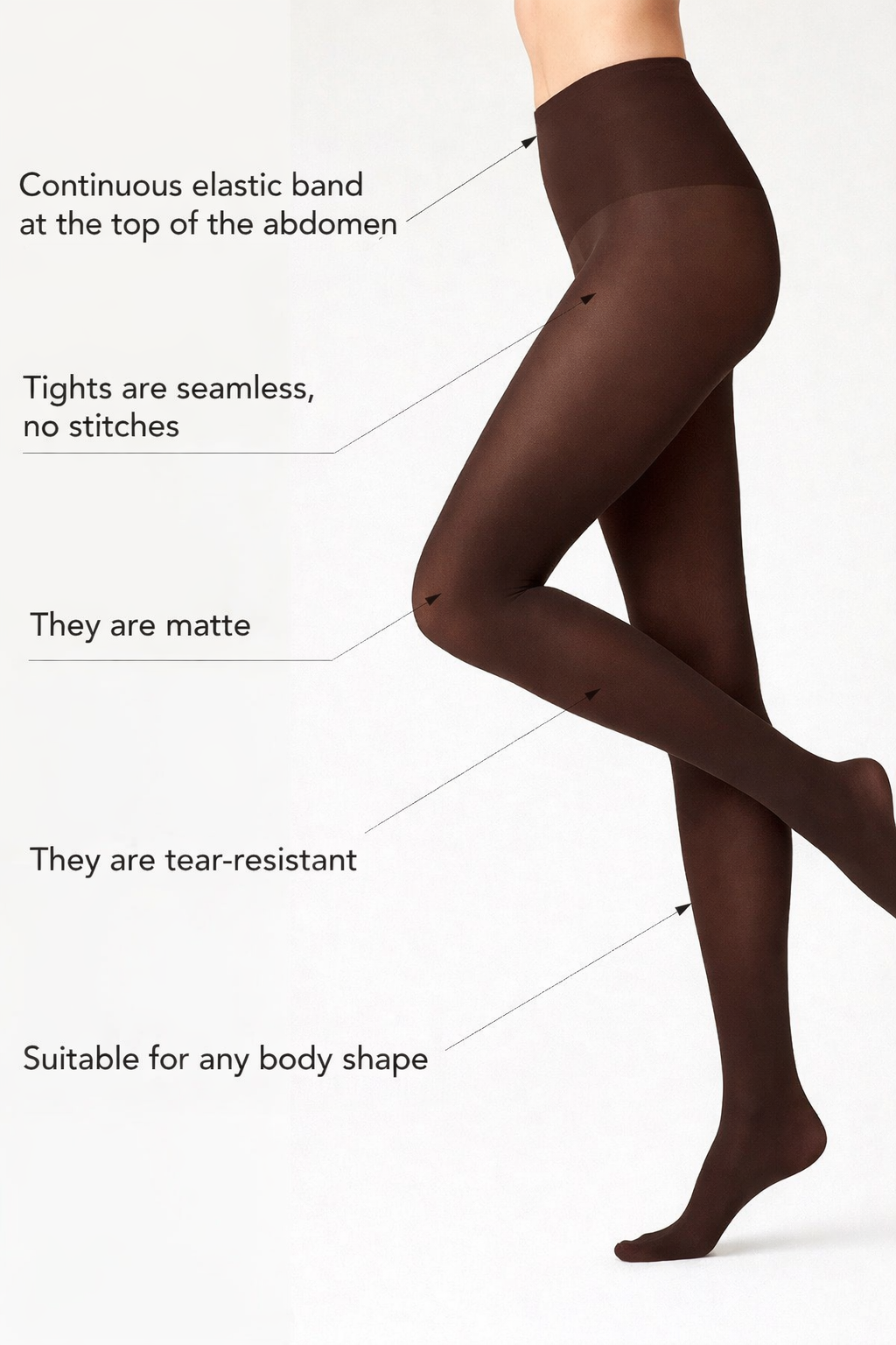 Stretto Luxury Legwear New Brown